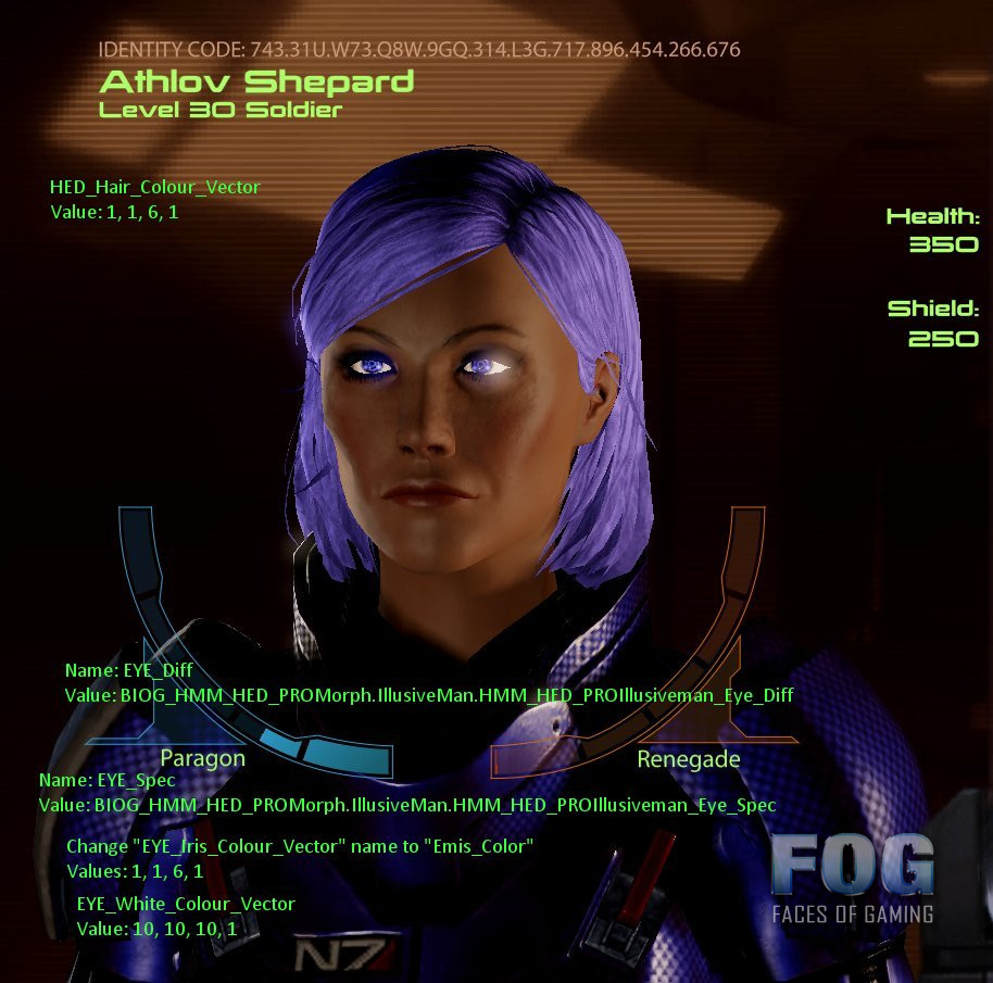 Mass Effect 2 Gibbed Save Editor Change Hair Color